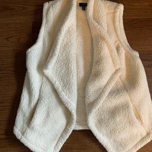 Cream white Poof vest